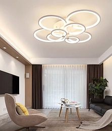 cheap -60/80/95 cm Chandelier Dimmable Ceiling Light LED Geometric Shapes Flush Mount Lights Metal Layered Modern Style Linear Painted Finishes 110-120V 220-240V