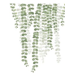 cheap -Removable Green Plant Wall Stickers DIY Green Leaves Wall Decals Hanging Tree Vine Wall Decor for Living Room Kids Girls Baby Bedroom Office Nursery Home Walls Decoration 30x90cm