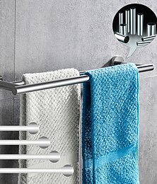 halpa -pyyhetanko kylpyhuonehylly säädettävä pituus uusi muotoilu luova nykyaikainen moderni ruostumaton teräs vähähiilinen teräs metalli, 1kpl kylpyhuone kaksinkertainen 2-torni baari seinälle