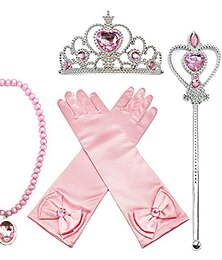 economico -bambini neonata congelata corona aisha bacchetta magica guanti collana orecchini forcina set accessori per abbigliamento da festa per ragazze