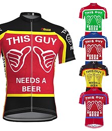 abordables -Homme Maillot de cyclisme Graphique À Motifs Lettres & Chiffres Manche Courte Cyclisme Maillot Top avec 3 poches arrière VTT Vélo tout terrain Cyclisme sur route Séchage Rapide Doux Bandes