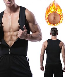 abordables -Hombre Chaleco de chándal Moldeador de sudor Chaleco de sauna Pérdida de peso Quemador de grasa abdominal por Entrenamiento de gimnasio Ejercicio y Fitness Rutina de ejercicio
