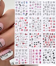 levne -36ks valentinky manikúra milostné dopisní květinové slidery na nehty nápisy nail art dekorace vodolepky tipy