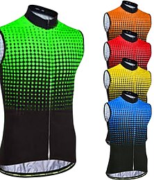 preiswerte -21Grams® Herren Ärmellos Fahrradtrikot Sommer Polyester Grün Orange Rot Gradient Fahhrad Trikot / Radtrikot Bergradfahren Straßenradfahren Atmungsaktiv Reflexstreiffen Tasche auf der Rückseite Sport