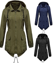 abordables -Mujer Chubasquero Chaqueta impermeable para senderismo Chaqueta para lluvia Invierno Al aire libre Mantiene abrigado Impermeable Resistente al Viento Transpirable Abrigos Abrigo Camiseta Pesca