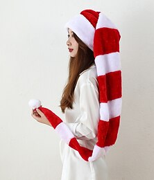 preiswerte -Weihnachtsdeko 1,3 m extra lange Weihnachtsmütze für Erwachsene Weihnachtsmütze aus Plüsch Weihnachtsfeier Partydekoration für Weihnachtsgeschenke