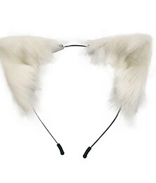 abordables -substitut de cheveux fait à la main imitation oreille d'animal cerceau de cheveux oreille de chat personnage d'animation belle peluche carnaval lolita coiffe