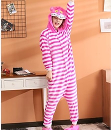 preiswerte -Karnevalskostüm 2026 Kigurumi-Pyjamas Ausgefallene Kostüme Onesie-Kostüm Tier Katze Zeichentrick Warm Schlafanzug Lustiges Kostüm Erwachsene Unisex Männer und Frauen Halloween Karneval Party Leistung
