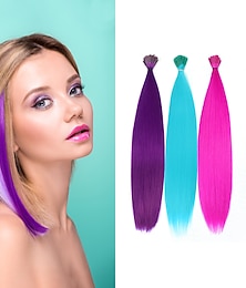 economico -sintetico i tip kit di estensioni dei capelli di fusione di cheratina vari colori kit di capelli stick di punta di cheratina da 16 pollici per le donne 30 fili/pacco