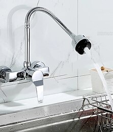 economico -Rubinetto cucina - monocomando monoforo cromato bocca standard centerset rubinetti cucina contemporanei