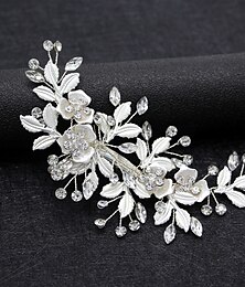 ieftine -Flori Ornamente de Cap Accesoriu de Păr Aliaj Nuntă Ocazie specială Drăguţ Romantic Cu Flori Cristale / Strasuri Diadema Articole Pentru Cap