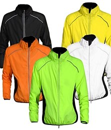 baratos -WEST BIKING® Homens Jaqueta para Ciclismo Moto Jaqueta Anoraques Roupas para Proteção Solar A Prova de Vento Respirável Tiras Refletoras Esportes Elastano Laranja / Amarelo / Verde Ciclismo de