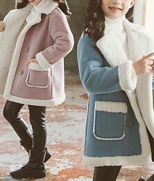 economico -Da ragazza 3D Liscio Cappotto Manica lunga Autunno Inverno stile sveglio Bambino 3-13 anni Scuola Giornaliero