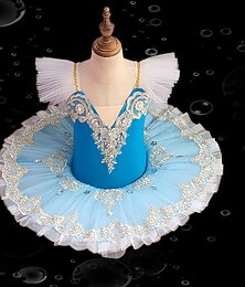 economico -Abbigliamento da ballo per bambini Danza classica Abito tutu Abito Con diamantini Perle di imitazione Di pizzo Da ragazza Addestramento Prestazioni Fibbie Alto Retato Elastene