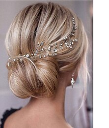 economico -sposa strass capelli vite nuziale argento capelli pezzo fascia di cristallo accessori per capelli per donne e ragazze