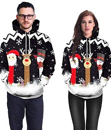 cheap -Santa Claus Rudolph Ugly Christmas Sweater / Sweatshirt Hoodie Pullover Men's Women's Costume Party Family Matching Outfits Christmas Christmas Carnival Masquerade Teen Adults' Party Christmas