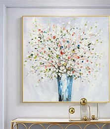 abordables -peinture à l'huile à la main peint à la main mur art palette couteau peinture fleurs colorées décoration décor cadre tendu prêt à accrocher