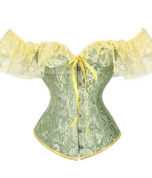 halpa -naiset kukkanauhat olkapäältä rinta rinnan yläpuolella korsetti rintakuva korsetti korsetti bodyshaper alusvaatteet toppi rokokoo punk & gootti