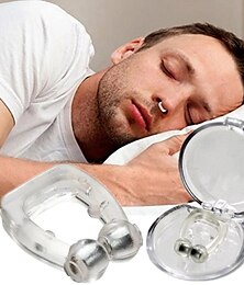 cheap -2/4pcs Silicone Anti Snore Magnet Nose Clip with Storage Box Silicone Anti-snoring Device Prevents Snoring