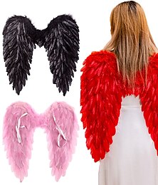 olcso -karácsonyi díszek fekete fehér angyal toll szárnyak ünnep buli jelmez cosplay kellékek jelenet elrendezés kifutó démon ördög szárny bemutató tündér szárnyak cosplay kiegészítők