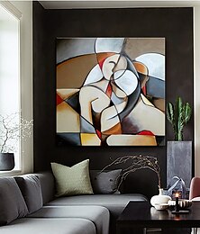 billiga -oljemålning handgjord handmålad väggkonst abstrakt picasso stil seriefigur heminredning dekor rullad duk ingen ram osträckt