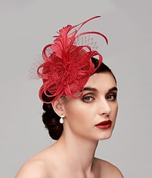 economico -Fascinatori Cappelli Copricapo Piume Cappello a piatto Matrimonio Corsa di cavalli Giorno delle donne Melbourne Cup Cocktail con Cappello in Piuma Copricapo Abbigliamento vestiti per impressionare