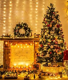 billige -led fairy string lights 50m-500 30m-300 20m-200 10m-100leds kobbertråd lys med fjernkontroll julelys dimbare stjernelys til fest bryllup soverom juletre plugg inn