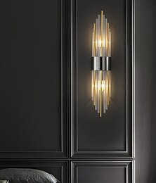 abordables -58cm luz de pared interior luz led diseño de cristal de lujo posmoderno luces de pared de estilo nórdico sala de estar tiendas / cafés luz de pared de cristal 220-240v