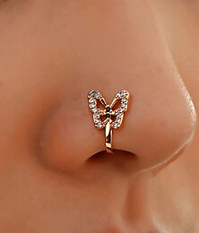 cheap -Women's Body Jewelry 1.3 cm Nose Ring / Nose Stud / Nose Piercing Rose Gold Geometric Korean / Sweet Alloy Costume Jewelry For Party / Festival Summer