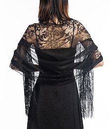 cheap -Women‘s Wrap Elegant Sun Protection Sleeveless Lace Fall Wedding Guest Wraps With Lace For Party / Evening All Seasons