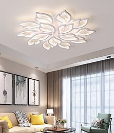 رخيصةأون -مصباح سقف أكريليك حديث 27.3 بوصة 65 وات led مابل ليف زهرة تصميم قابل للتعديل ضوء فرع ثريا تركيب مصباح ثريا مناسب لغرفة المعيشة وغرفة النوم والمطعم