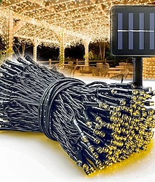 economico -luci solari a led solari impermeabili esterne 5m-20leds 7m-50leds 12mm-100leds 22m-200leds luci natalizie luci natalizie luci dell'albero festa di nozze albero di natale giardino decorazione esterna