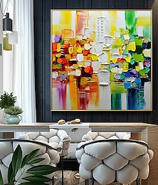 preiswerte -Handgefertigtes Ölgemälde auf Leinwand, Wandkunst, Dekoration, Palettenmesser, Malerei, Farbe, Fantasie, für Wohnkultur, gerollt, rahmenlos, ungedehnt