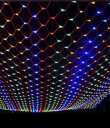 Χαμηλού Κόστους -led led string string ip65 6mx4m 3mx2m led flex net net fairy string light 880led 200led mesh string string for yard yard garden πολύχρωμη διακόσμηση eu us uk uk plug AC110v 220v 230v