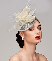 halpa -fascinators hatut Päähine Sulat Verkko Lautanen hattu Häät Hevoskilpailu Naisten päivä Melbourne Cup cocktail Kanssa Sulilla Suojus Päähine Päähineet