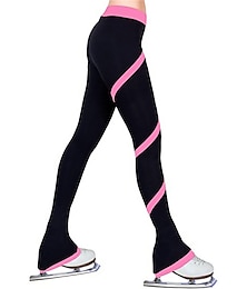economico -Pantaloni da pattinaggio artistico Per donna Da ragazza Pattinaggio sul ghiaccio Calze / Collant / Cosciali Ghette Rosa scuro Bianco Rosa Vello Elastene Elevata elasticità Addestramento Da