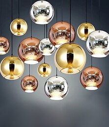 abordables -suspension led cluster design / design simple moderne / style nordique pour salon / chambre / salle à manger verre 110-240 v or