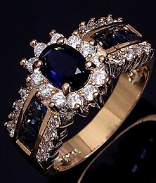 cheap -Ring Christmas Gold-Red Gold / Blue Alloy Stylish 1pc AAA Cubic Zirconia / Women's / Wedding / Gift / Daily