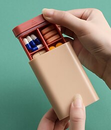 halpa -pieni mini pieni lääkelaatikko kannettava ja pakattu pieni laatikko 7 päivän lataukseen suljettuna ja säilytettynä pillerirasialla