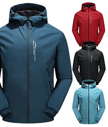 economico -giacca da pioggia impermeabile da uomo impermeabile da esterno leggero impermeabile ripiegabile con cerniera con cappuccio da trekking da corsa trench blu