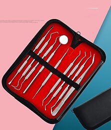 cheap -9 Pcs Set Stainless Steel Dental Cleaning Tools Oral Care Tools Dental Calculus Cleaning Dental Stains Tartar Care Tools