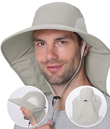 economico -Cappello Per uomo Per donna Cappello da sole Cappello da escursionismo Cappello Boonie Portatile Traspirante Asciugatura Rapida per Pesca Arrampicata Spiaggia Tinta unica Cotone Estate