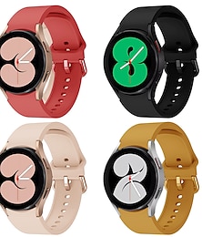 billiga -4-pack Klockarmband för Samsung Galaxy Watch 5 Pro 45mm Watch 5 40/44mm Watch 4 Classic 42/46mm Watch 4 40/44mm Silikon Ersättning Rem Elastisk Andningsfunktion Sportband Armband