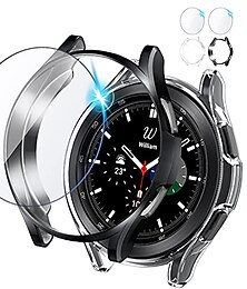 cheap -[2+2Pack] Case +Screen protector Compatible with Samsung Galaxy Watch 4 40mm / Watch 4 44mm / Watch 4 Classic 46mm / Watch 4 Classic 42mm Shockproof TPU Watch Cover