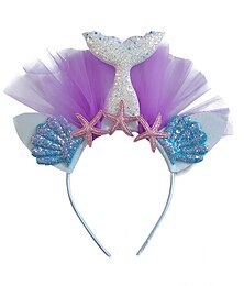 voordelige -Kinderen Voor meisjes Zoet Feest / Verjaardag Zeemeerminstaart dier Polyester Haaraccessoires / Hoofdband blauw / Paars / Blozend Roze Een maat