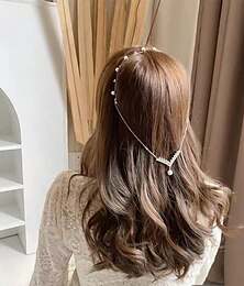 voordelige -hikinauhat Hoofdtooi Helm Legering Bruiloft Speciale gelegenheden  Glam Bruiloft Met Imitatieparel Kristaldetails Helm Hoofddeksels