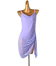 billige -dansesalsa latinsk dansekjole solid kvinners ytelse ermeløs spandex