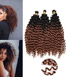 billiga -virkat lockigt hår vattenvåg virkat hår lockigt flätat hår lockigt virkat hår för svarta kvinnor marlybob virkat hår 14 tum 14 tum 3pack