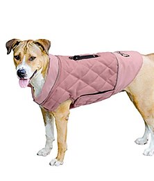 abordables -chaqueta reflectante para perros abrigo reversible para perros chaleco acolchado cálido para perros chaqueta para cachorros rosa xl