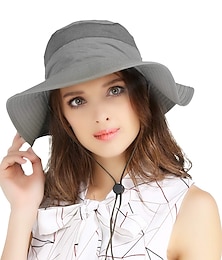 abordables -Gorro para el Sol Gorro de pesca Sombrero Empacable UPF50+ Protección UV Verano Ala ancha Hombre Mujer